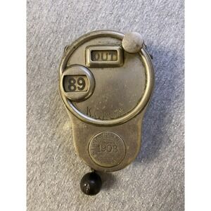 Antique 1903 Trolley Fair Token Counter Stamped Working Bell Chime Rare